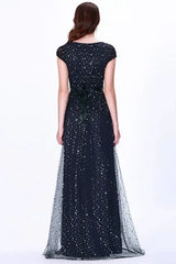 Stunning Navy Different Styles Long Mermaid Evening Gowns