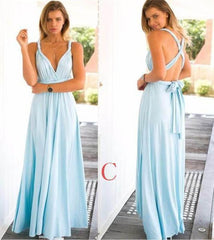Unique Emerald Floor length Sleeveless Bridesmaid Dresses Long Prom Gowns