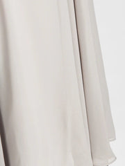A-Line Mother of the Bride Dress Floral High Low V Neck Asymmetrical Chiffon Lace Short Sleeve with Flower