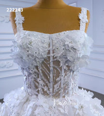 Vintage 3D Floral Ball Gown Wedding Dresses 222143