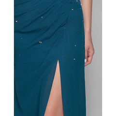Sheath / Column Mother of the Bride Dress Furcal One Shoulder Floor Length Chiffon Sleeveless