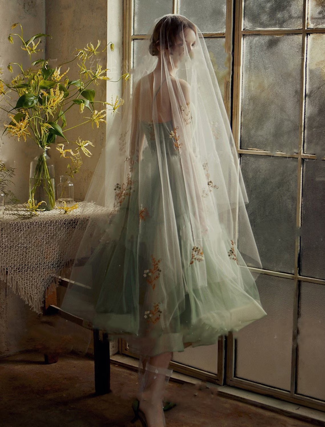 A-Line Prom Dresses Minimalist Dress Wedding Guest Tea Length Sleeveless Spaghetti Strap Tulle with Sash / Ribbon Pleats