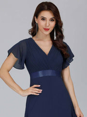 Navy Blue Plus Size Bridesmaid Dresses for Wedding Party-Mei - RongMoon