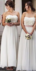 Strapless Elegant Long Bridesmaid Dresses, Newest 2020 Wedding Guest Dresses - RongMoon