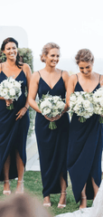 Spaghetti Straps Simple Bridesmaid Dresses, Wedding Guest Bridesmaid Dresses - RongMoon