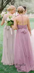 Halter Wedding Bridesmaid Dresses, Newest Chiffon Wedding Guest Dresses - RongMoon