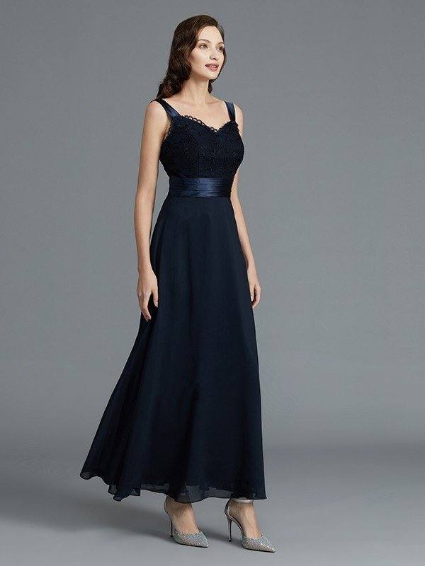 A-Line/Princess Sweetheart Sleeveless Chiffon Ankle-Length Mother of the Bride Dresses - RongMoon