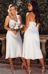 Spaghetti Straps Simple Bridesmaid Dresses, Cheap Bridal Party Dresses, Newest Bridesmaid Dresses - RongMoon