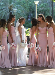 Strapless Popular Wedding Guest Dresses, Mermaid Bridal Bridesmaid Dresses, Long Prom Dresses - RongMoon