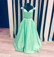 Off The Shoulder Satin Ball Gowns Prom Dresses 2017