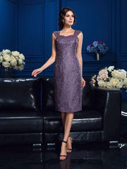 Sheath/Column Straps Sleeveless Tea-Length Chiffon Mother of the Bride Dresses - RongMoon