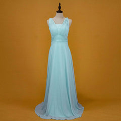 Sky Blue A-line Multi-Way Wrap Chiffon Long Bridesmaid Dress-CHRIS - RongMoon