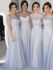 Off Shoulder Fancy Bridesmaid Dresses, Modest 2020 Long Bridesmaid Dresses - RongMoon