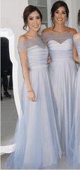 Off Shoulder Fancy Bridesmaid Dresses, Modest 2020 Long Bridesmaid Dresses - RongMoon