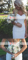 Simple Elegant Sweetheart Strapless Lace Mermaid Country Wedding Party Wedding Dresses,DB0126