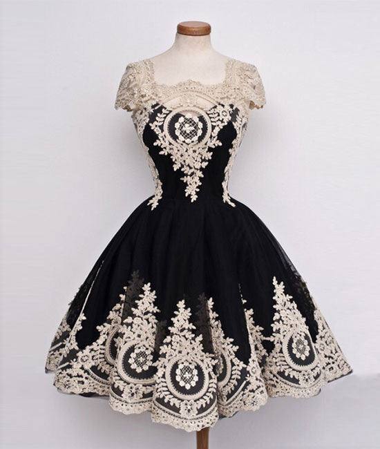 Cute Ball Gown Tulle lace applique Short Prom Dress, Bridesmaid Dress - RongMoon
