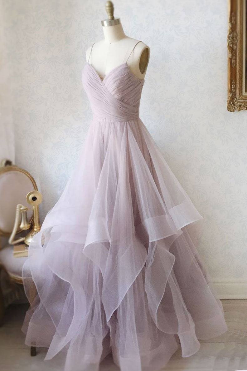 Simple sweetheart neck tulle long prom dress formal dress - RongMoon