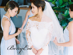Light Blue Fashion Design Chiffon A-line Bridesmaid Dresses - RongMoon