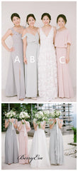 Mismatched Wedding Bridesmaid Dresses, Popular A-line Bridesmaid Dresses - RongMoon