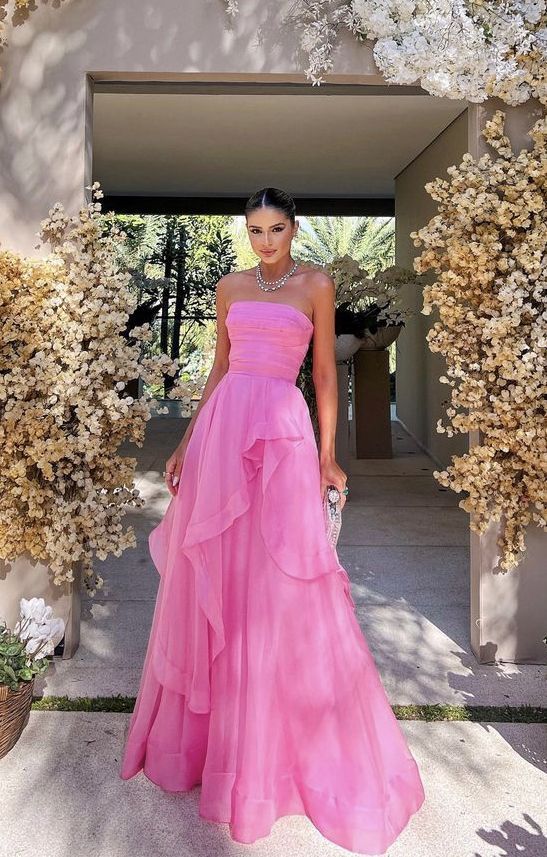 simple pink prom dress,modest evening dresses        cg24831