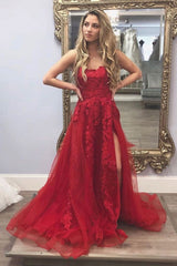 Burgundy tulle lace long prom dress burgundy tulle formal dress