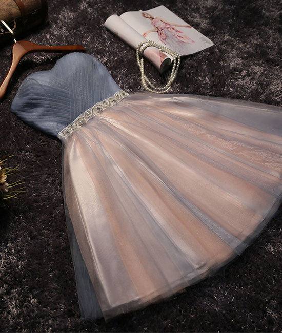 Cute tulle short prom dress for teens, homecoming dress - RongMoon