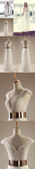 Cheap Popular Long  Column Cap Sleeve Sexy V-neck Split Side Gold Sash Floor Length Prom Gown Wedding Dress, WD0121