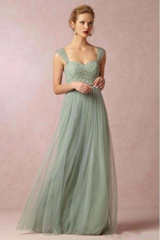 Backless Bridesmaid Dresses For Women A-line Sweetheart Tulle Lace Long Cheap Under 50 Wedding Party Dresses - RongMoon