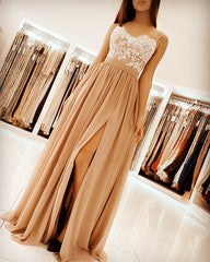Elegant Lace Sweetheart Bridesmaid Dresses Chiffon Split