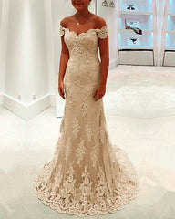 Mermaid Off The Shoulder Lace Dresses Elegant