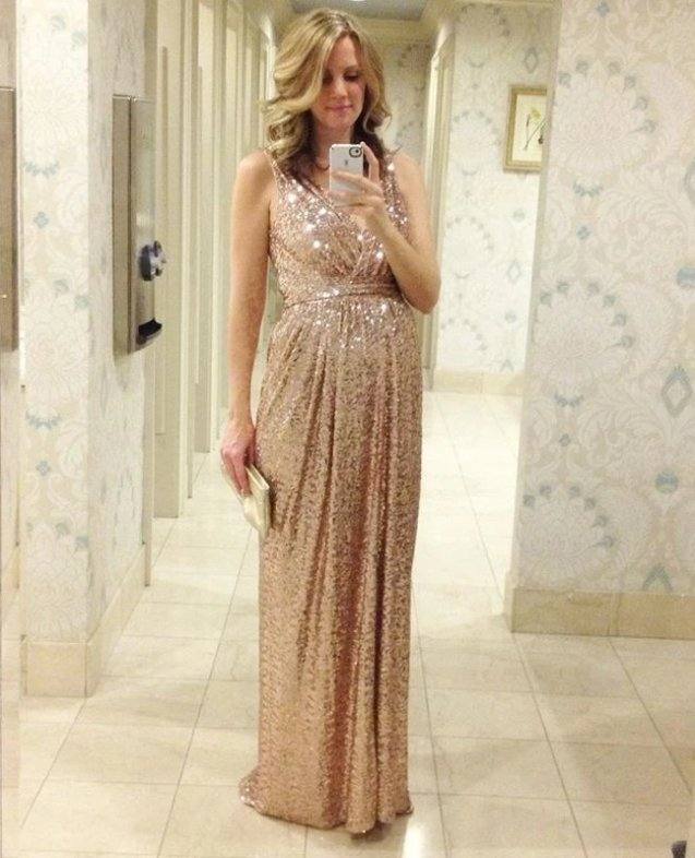 Cheap Bridesmaid Dresses For Women A-line Deep V-neck Sequins Long Under 50 Wedding Party Dresses - RongMoon