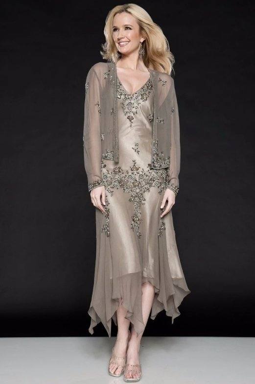 Plus Size Mother Of The Bride Dresses A-line Chiffon Lace With Jacket Short Wedding Party Dress Mother Dresses For Wedding - RongMoon