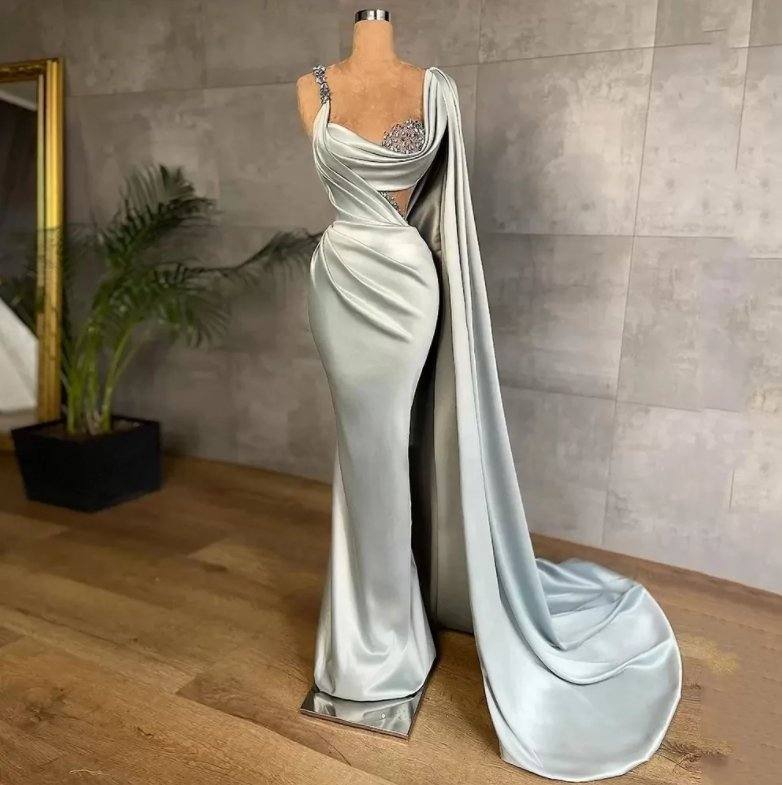 Luxury Evening Dresses Sheath Sweetheart Floor Length Beaded Long Turkey Dubai Saudi Arabic Evening Gown Prom Dresses - RongMoon