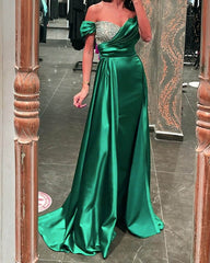 Mermaid Off The Shoulder Dress With Beads