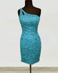 One Strap Sequin Bodycon Dress