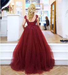 Modest Lace Appliques Cap Sleeves Tulle Mermaid Prom Dresses