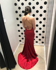 Sexy Strapless Long Satin Mermaid Prom Dresses