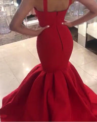 Spaghetti Straps Sweetheart Corset Mermaid Prom Evening Dresses