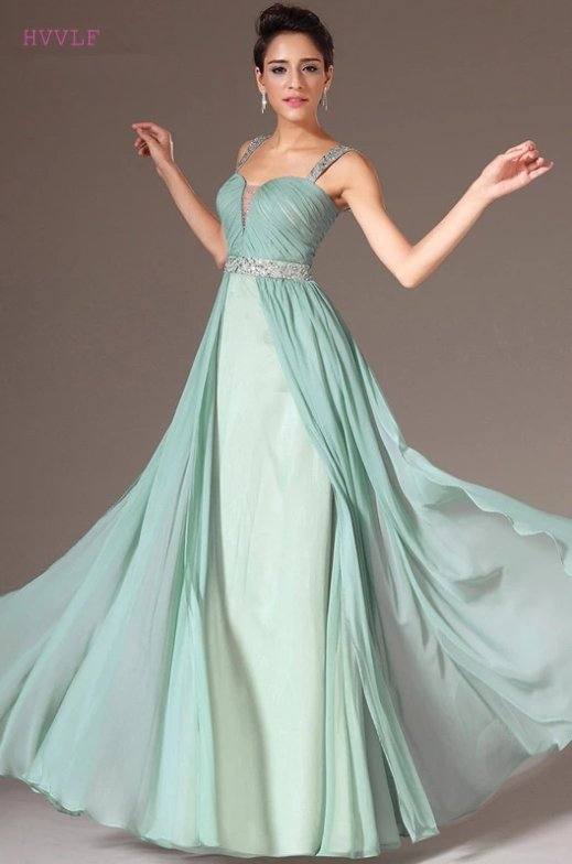Elegant Evening Dresses A-line Sweetheart Chiffon Beaded Long Formal Party Evening Gown Prom Dresses Robe De Soiree - RongMoon