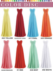 [Special Colors] Chiffon Strapless High Waist Bridesmaid Dress-Leela - RongMoon