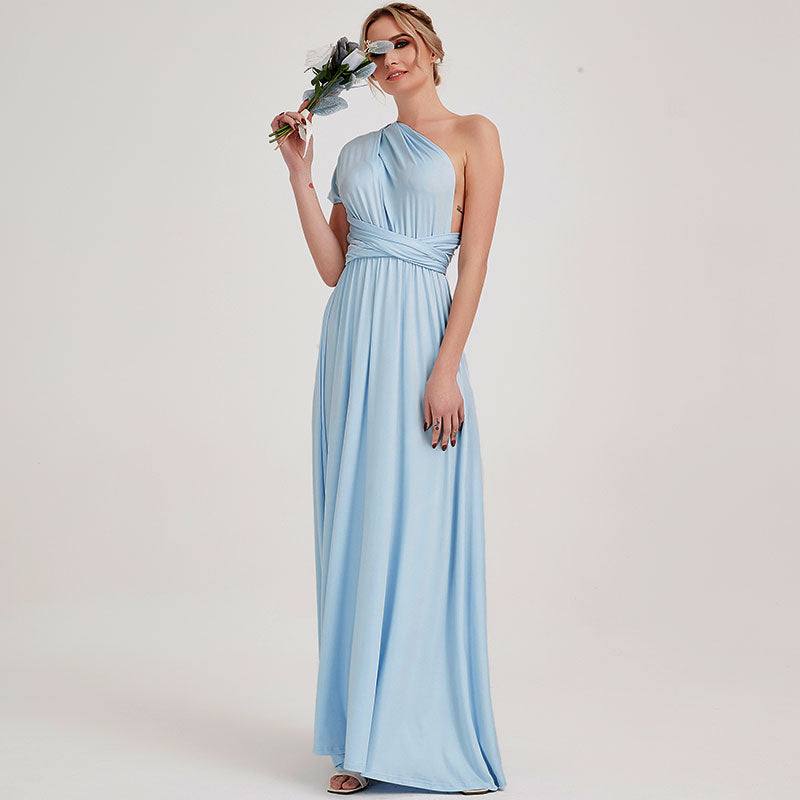 Cornflower Blue Infinity Wrap Convertible Beach Wedding Bridesmaid Dresses - RongMoon