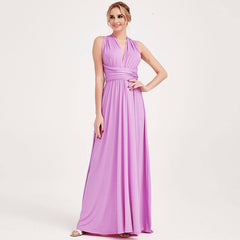 Lilac Wrap Around Bridesmaid Dresses Endless Way Convertible Maxi Dress - RongMoon