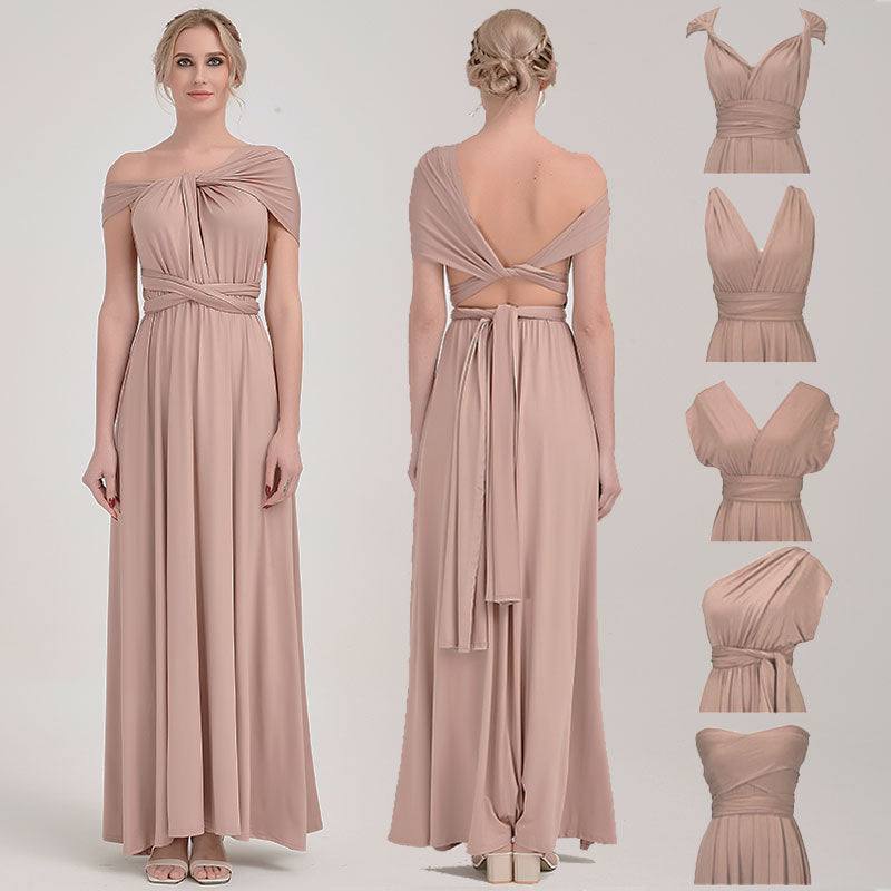 Mocca Endless Ways Beach Wedding Bridesmaid Dress - RongMoon