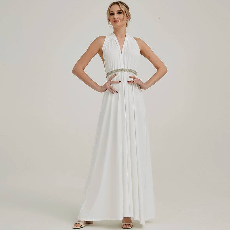 Off White Endless Ways Convertible Beach Wedding Bridesmaid Dresses - RongMoon