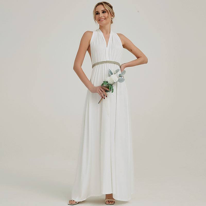 Off White Endless Ways Convertible Beach Wedding Bridesmaid Dresses - RongMoon