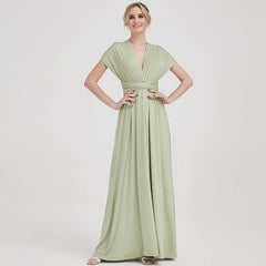 SilverSage Infinity Wrap Dresses NZ Bridal Convertible Bridesmaid Dress One Dress Endless possibilities - RongMoon