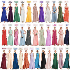 Teal Stretchy Infinity Wrap Gown Bridesmaid Maxi Dresses - RongMoon