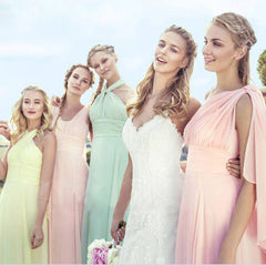 Multi Ways Convertible Chiffon Bridesmaid Dresses-CHRIS - RongMoon