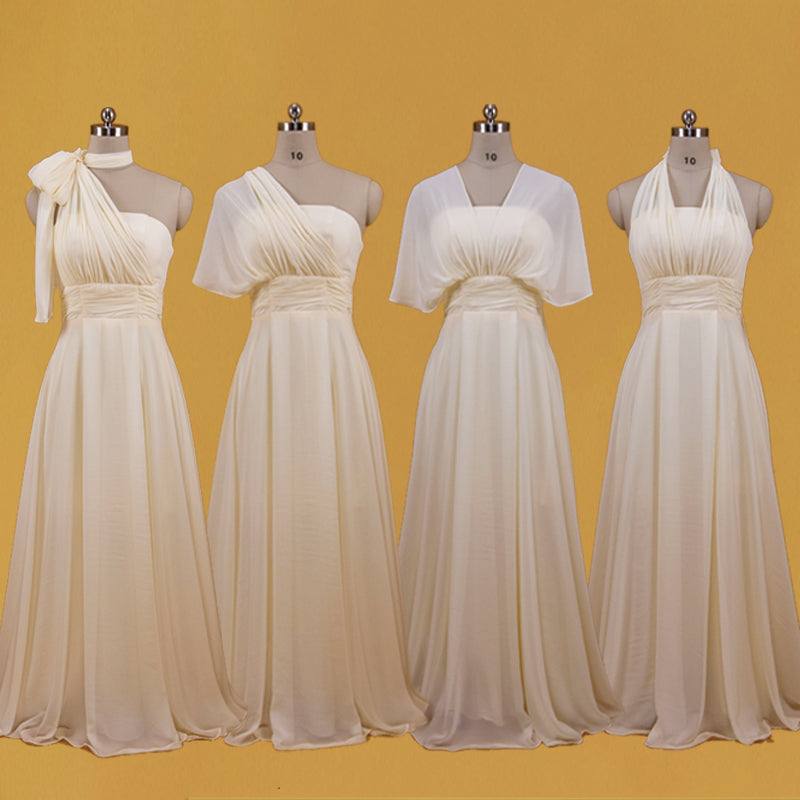 Multi Ways Convertible Chiffon Bridesmaid Dresses-CHRIS - RongMoon