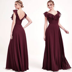 Burgundy CONVERTIBLE Bridesmaid Dress-ZOLA - RongMoon